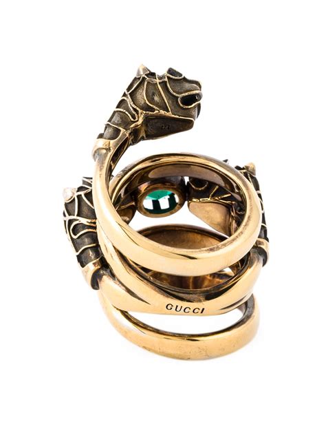 green snake gucci ring